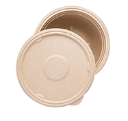 750 ml Round Anti-Leak Containers with Lid (Sugarcane Baggase)
